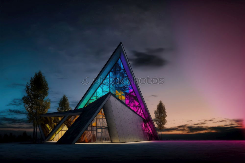 Similar – Foto Bild pyramid Nacht Design Riga