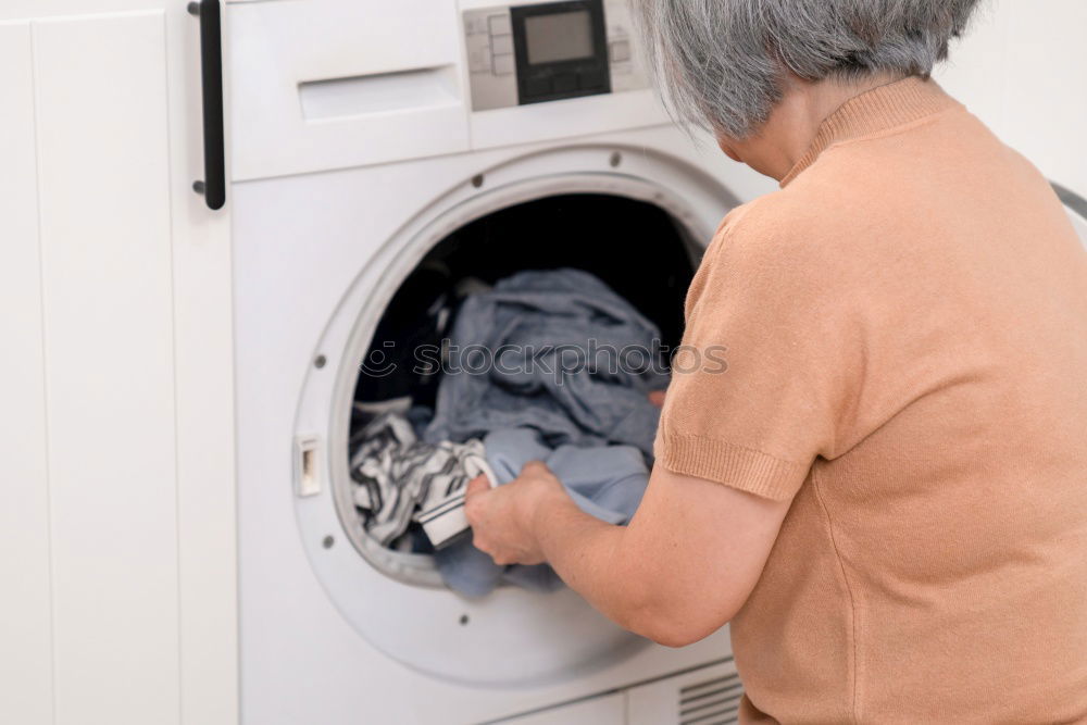 Similar – Image, Stock Photo Laundromat Girl Linearity