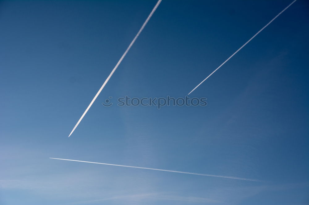 Image, Stock Photo Sky W, contrails in the blue sky. Queensland. Australia.