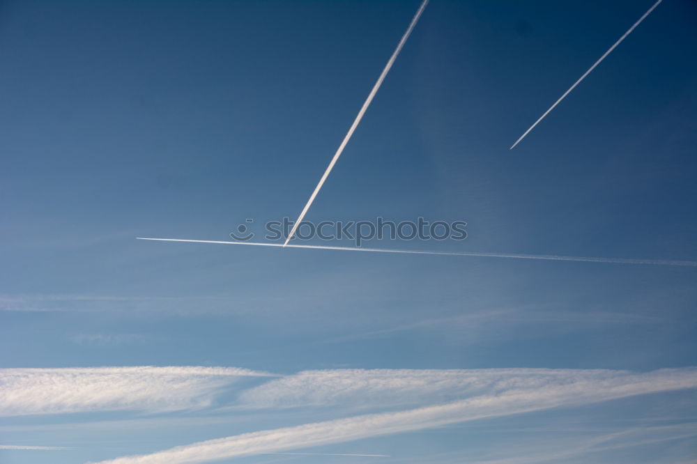 Similar – Image, Stock Photo Sky W, contrails in the blue sky. Queensland. Australia.