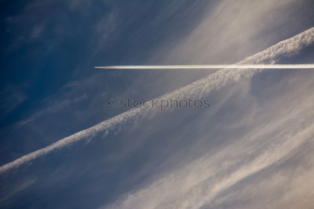 Similar – Image, Stock Photo Sky W, contrails in the blue sky. Queensland. Australia.