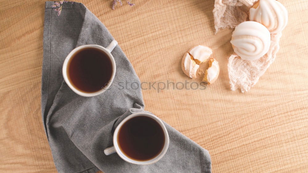 Similar – Image, Stock Photo Red orange office: note with pencil, paper clips and a cup of red tea