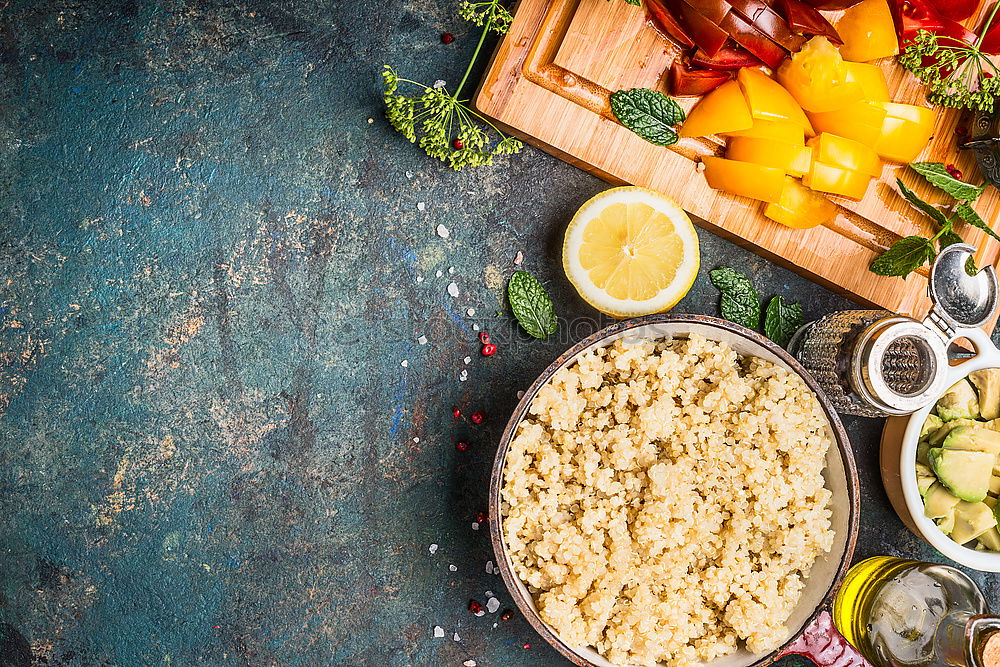 Image, Stock Photo Pasta gratin with Romanesco cabbage and ham