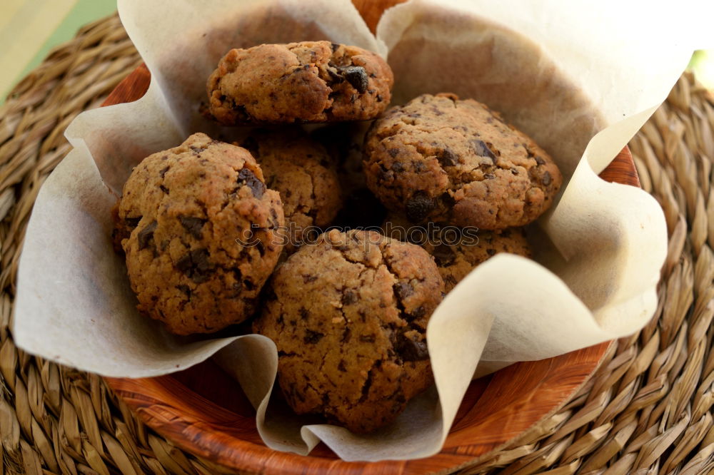 Similar – Image, Stock Photo Baked blossoms nut hearts in basket