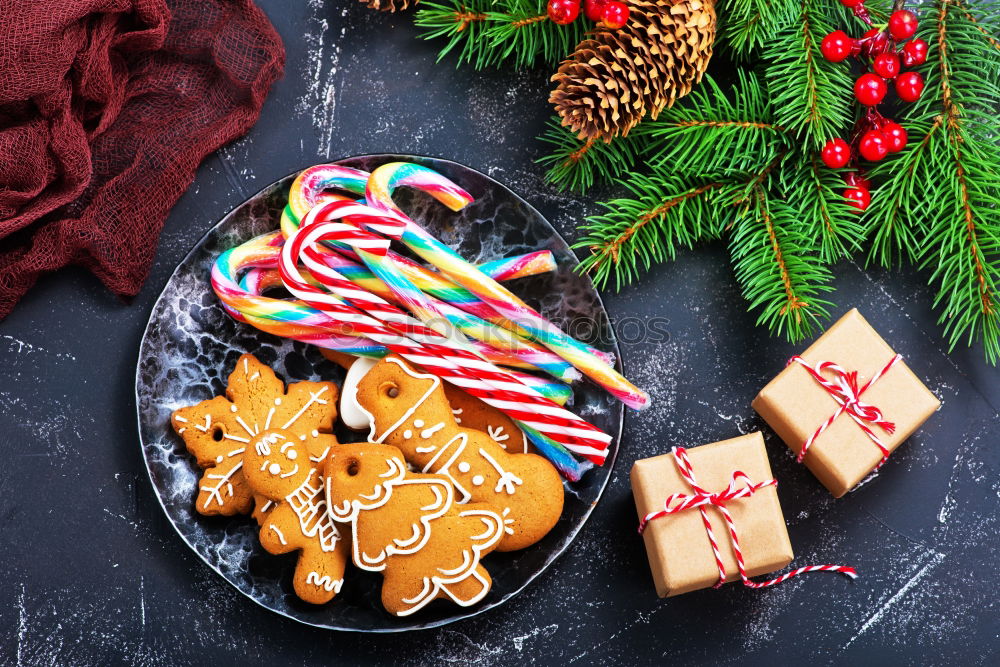 Similar – Image, Stock Photo Christmas cookies in a kid lunch box