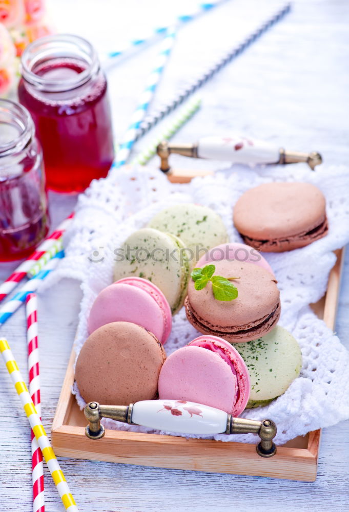 Similar – Multi-colored pastries macarons