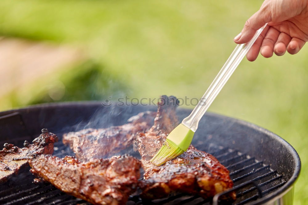 Similar – Image, Stock Photo BBQ Man Human being