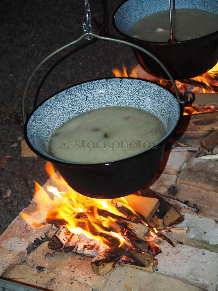 Similar – Image, Stock Photo fire in the earth Food