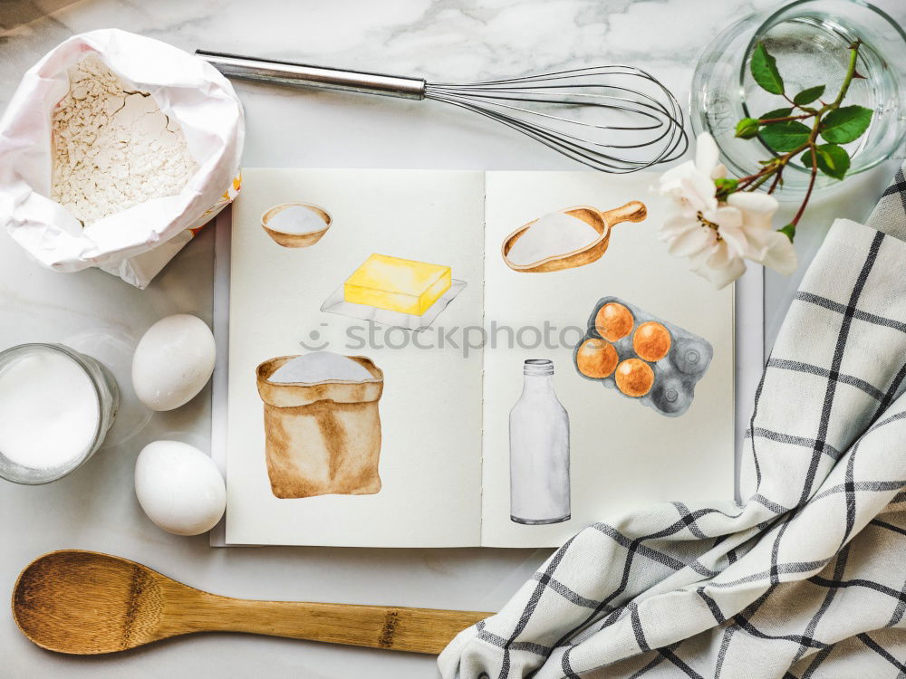 Similar – Image, Stock Photo Top view of cooking products