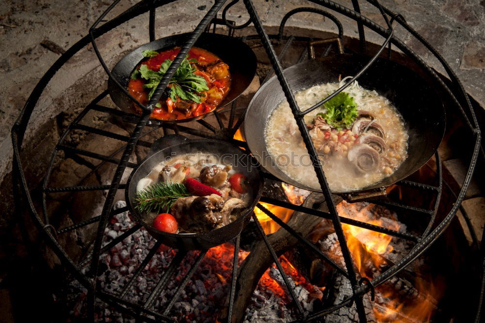 Similar – Image, Stock Photo Roasted knuckle of veal slices in the pan