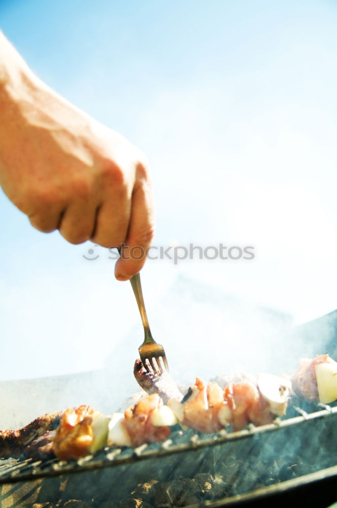 Similar – Image, Stock Photo BBQ Man Human being