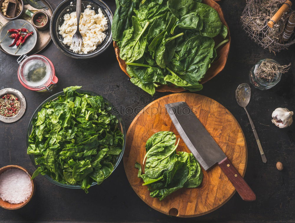 Similar – Image, Stock Photo Chopped savoy cabbage with kitchen knife