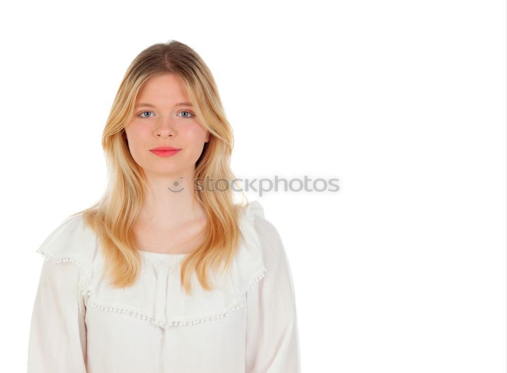 young blonde woman with lip piercing