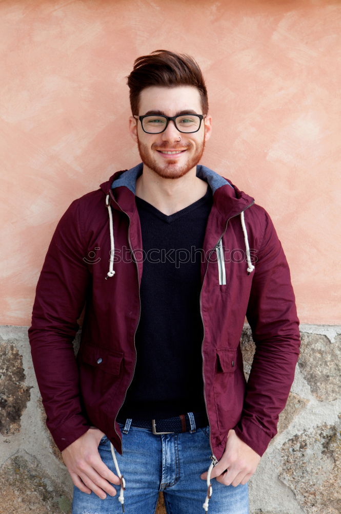 Cool handsome guy with glasses