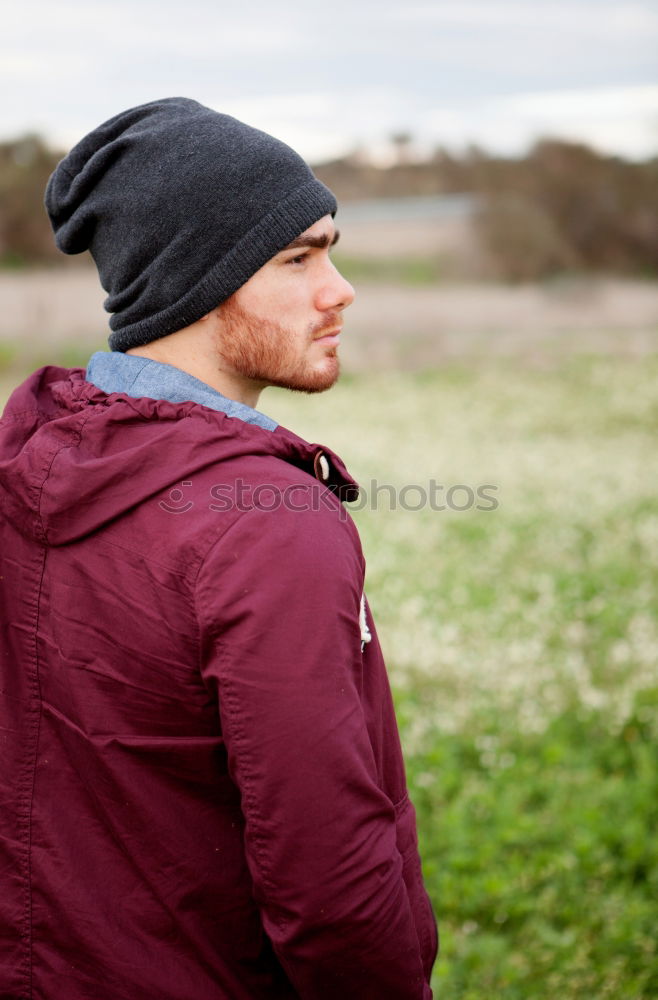 Similar – Tourist with camera on field