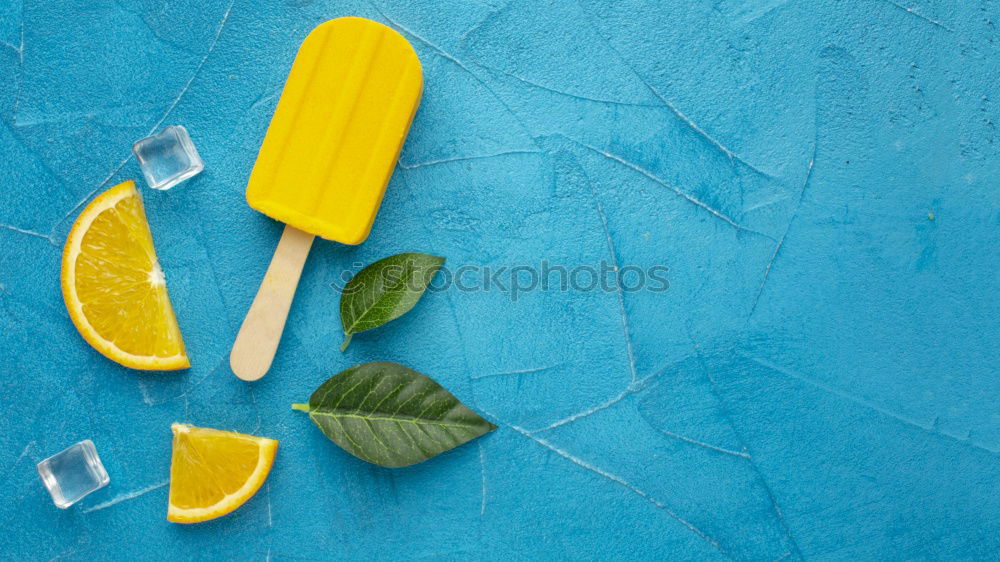 Similar – circles of pineapple on a wooden popsicle sticks