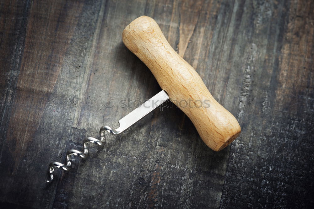 Similar – empty old brown wooden cutting board and knife