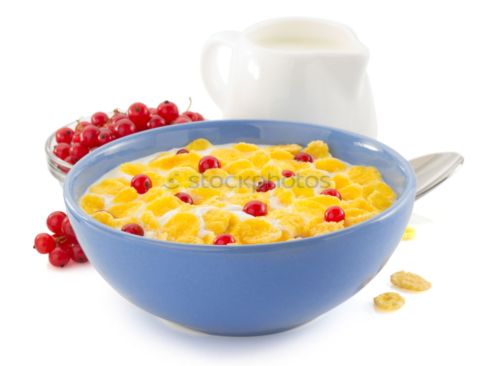 Similar – Image, Stock Photo Cornflakes in a bowl Fruit