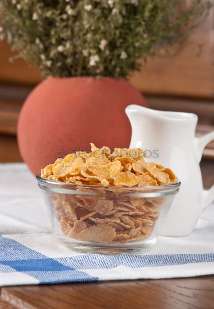 Similar – Image, Stock Photo Cornflakes in a bowl Fruit