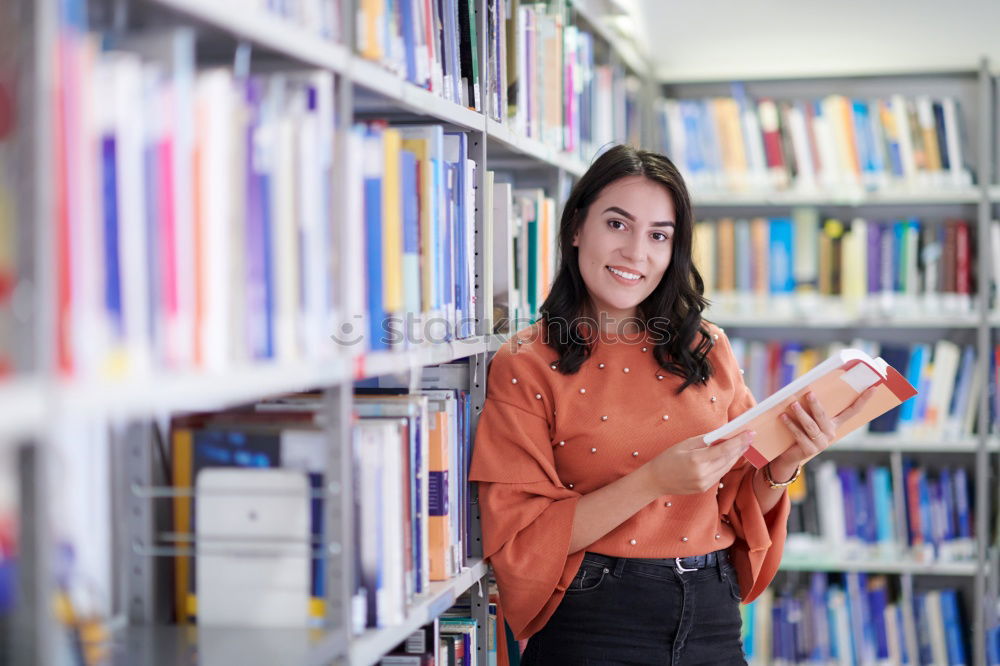 Similar – Image, Stock Photo Beautiful student girl at the school entrance