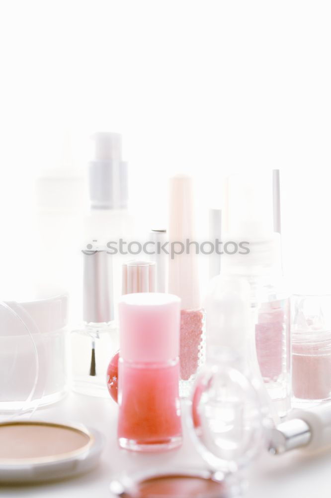 Similar – Image, Stock Photo Cosmetic bottles with greeting card