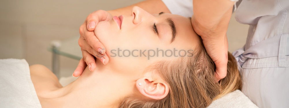 Similar – Neck massage, hands close-up