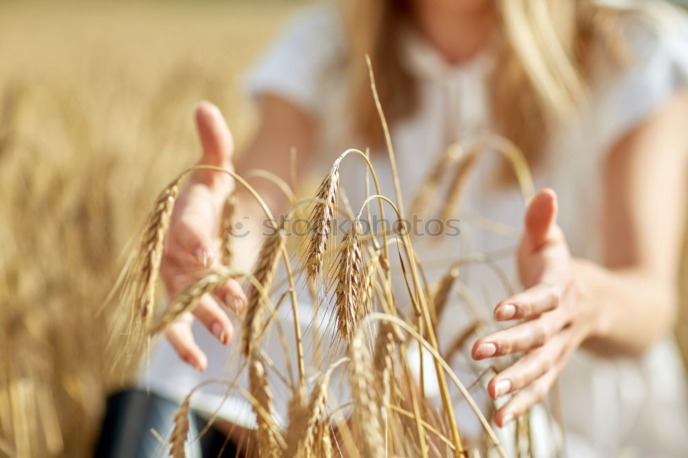 Similar – Image, Stock Photo lonely, pensive teenager sits in a field