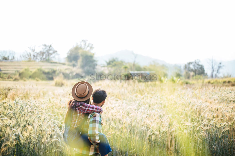 Similar – happy lovers on Holiday in the alps mountains