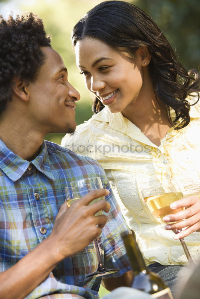 Similar – Image, Stock Photo man and woman doing wine tasting outside