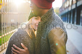 Similar – Image, Stock Photo Man posing with girlfriend on street