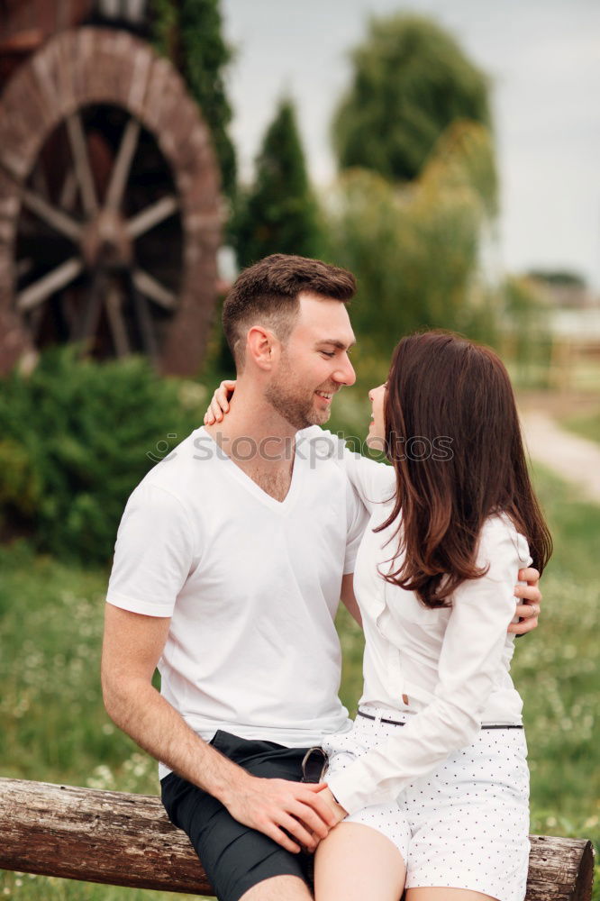 Similar – Image, Stock Photo Young couple of lovers