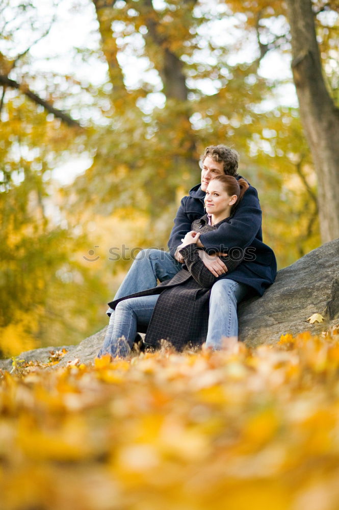 Similar – Happy couple in fall