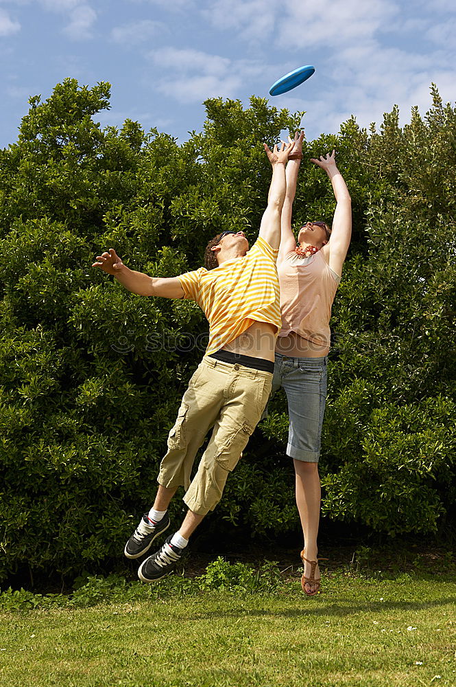 Similar – Slackline at the lake Joy