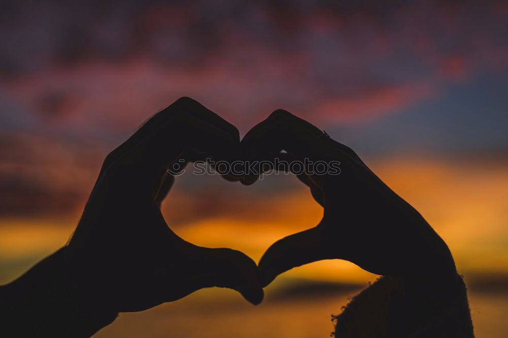 Similar – Image, Stock Photo Sunset heart Joy Beautiful