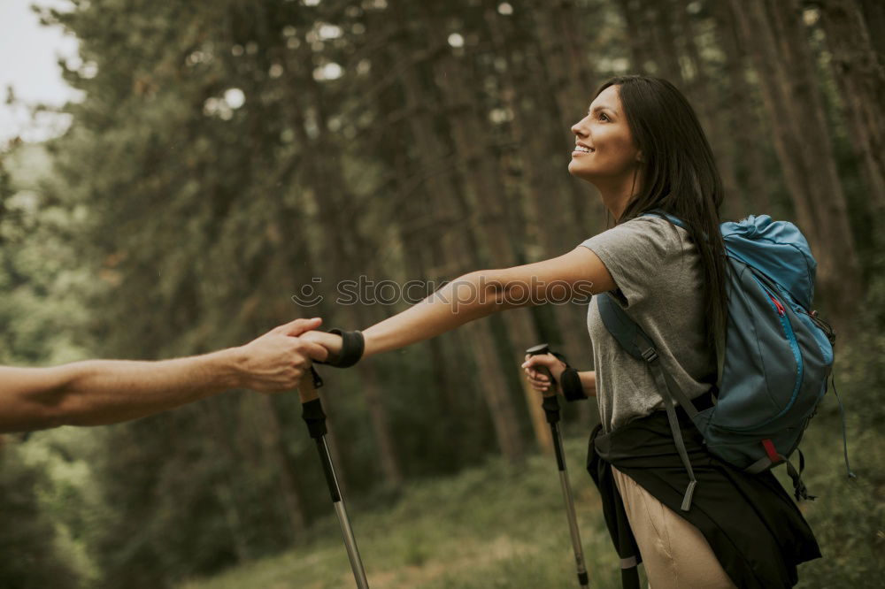 Similar – Image, Stock Photo Mountain Hike Lifestyle