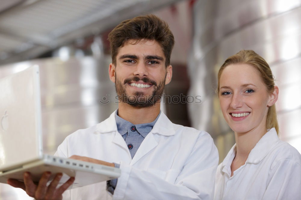 Similar – Image, Stock Photo Lab workers at building