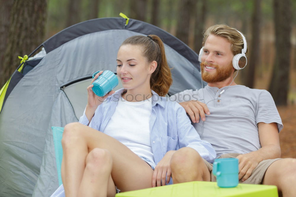 Similar – Image, Stock Photo Spending a vacation on camping