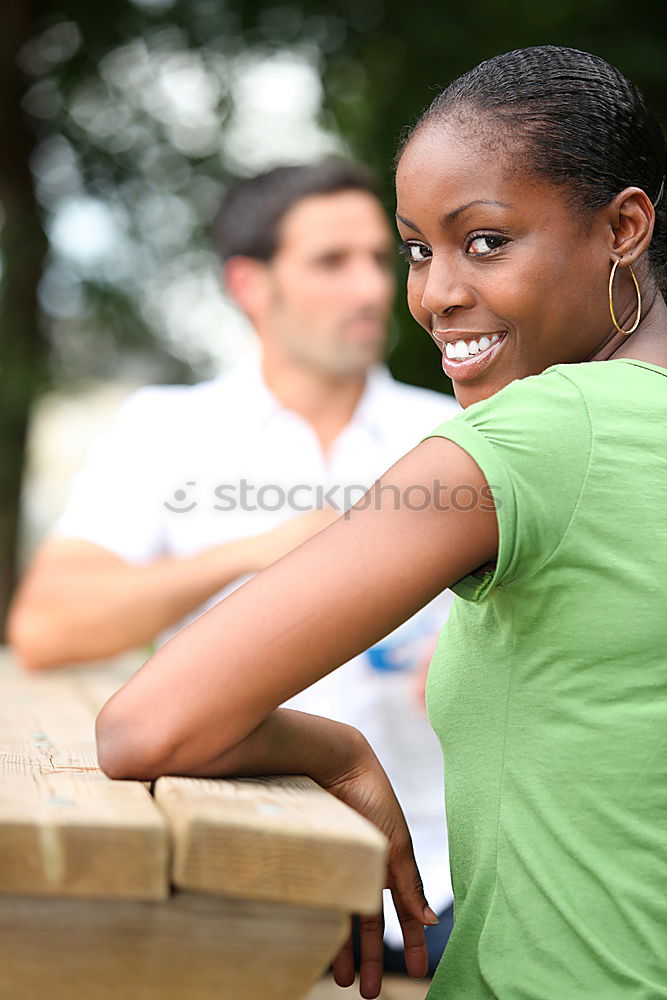 Similar – Image, Stock Photo Company of young black people on street