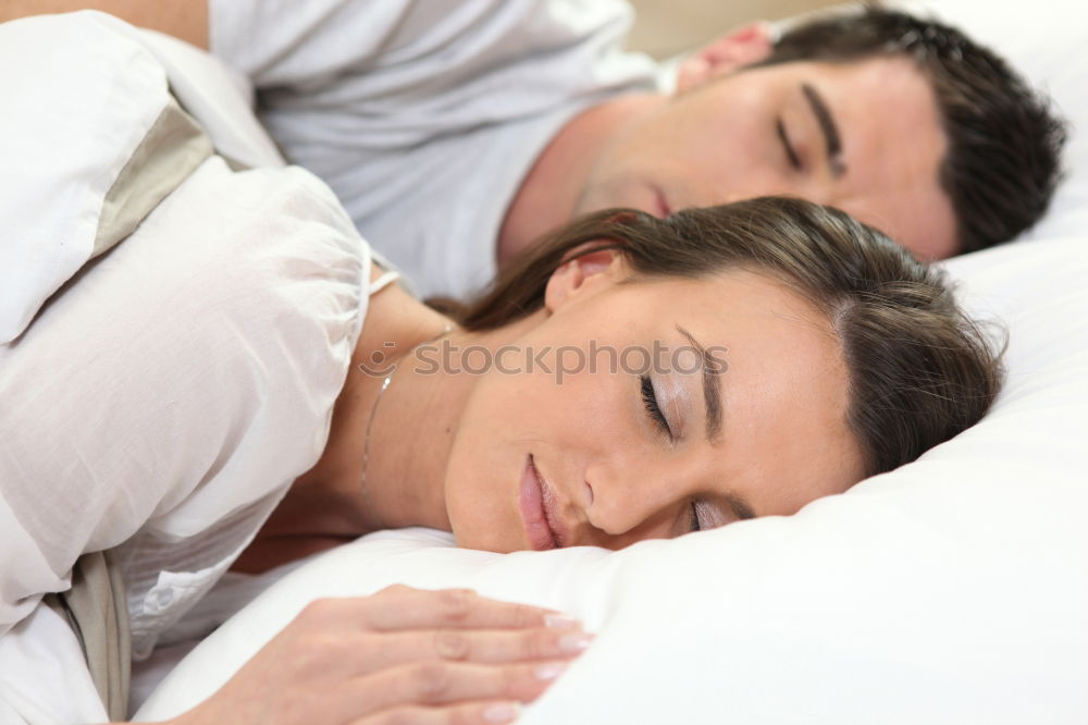 Similar – Image, Stock Photo Young couple. Man massaging a woman