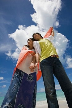Similar – Image, Stock Photo Father and son playing superhero on the beach at the day time. People having fun outdoors. Concept of summer vacation and friendly family.