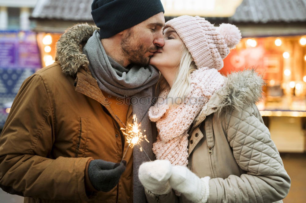 Similar – Image, Stock Photo Couple posing on street