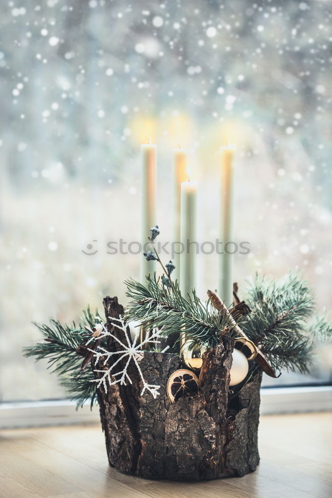 Similar – Image, Stock Photo Advent wreath on the table