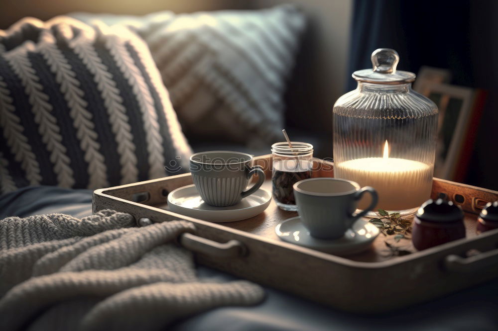 Similar – cozy winter or autumn morning at home