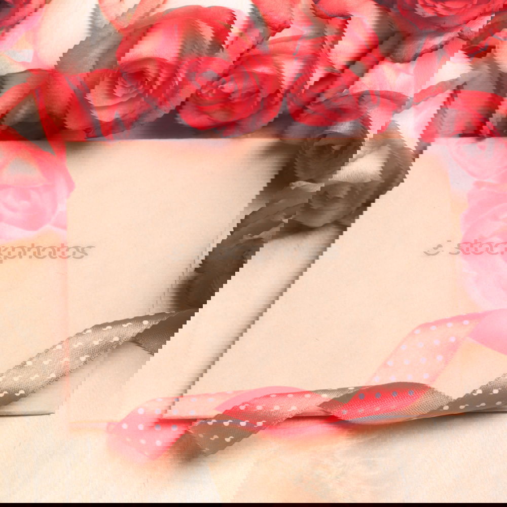 Similar – Image, Stock Photo Empty greeting card with bow and flowers on pastel background
