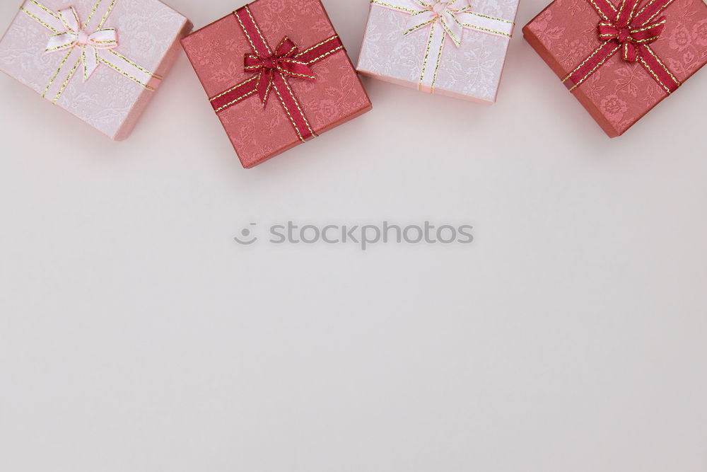 Similar – Image, Stock Photo Gift box, wrapped in recycled paper and red bow