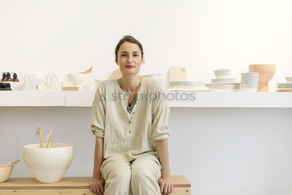 Similar – Image, Stock Photo Craftsman Handmade Artist Showroom Workshop Concept