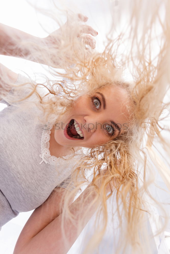 Similar – face of a teenager; hair and body in white