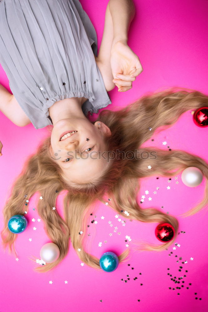 Image, Stock Photo woman dancing with a disco ball