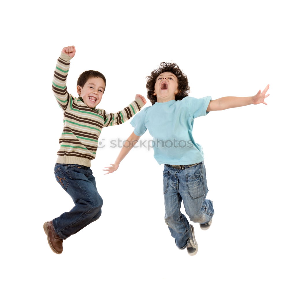 Father and son playing on the beach