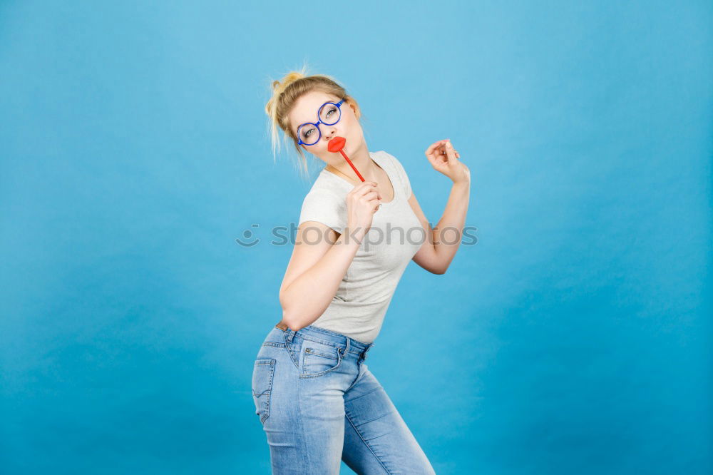 Similar – Image, Stock Photo woman using mobile phone